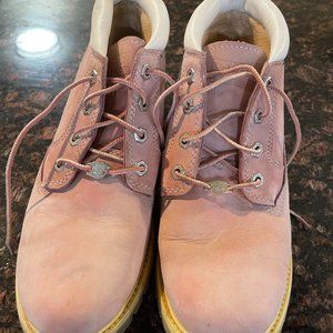 Pink Timberland Hiking Boots
